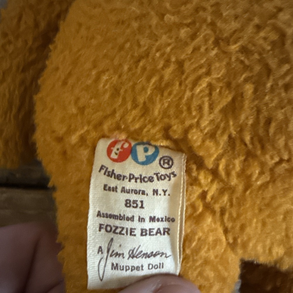 Vintage 1976 Fisher Price FOZZIE BEAR #851 Jim Henson The‎ Muppet Show Plush 14" - Picture 11 of 12